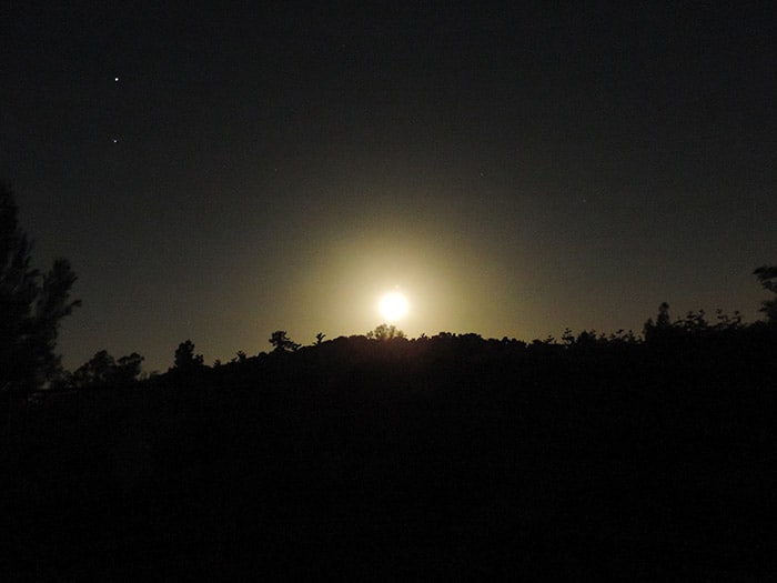 Moon setting