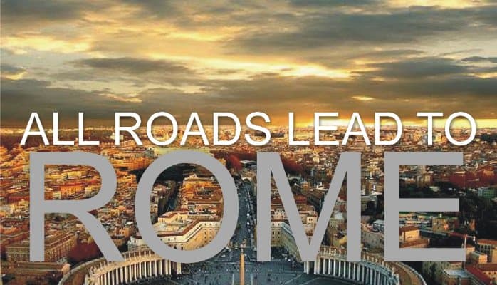 Image result for all roads lead to rome vatican meme