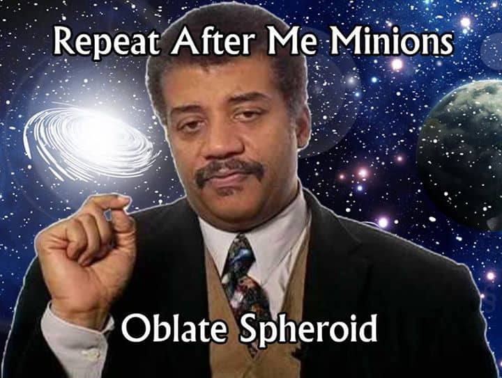 Image result for oblate spheroid meme